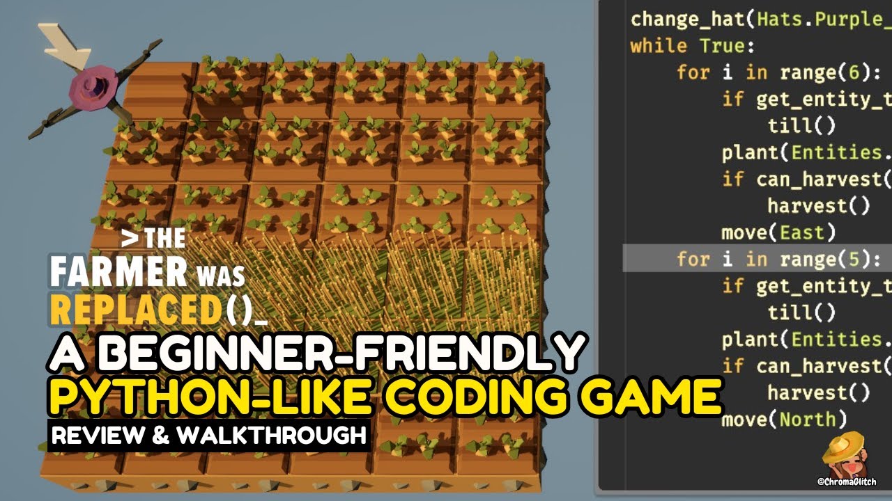 Learning Python-like Coding While Farming | The Farmer Was Replaced Review and Walkthrough