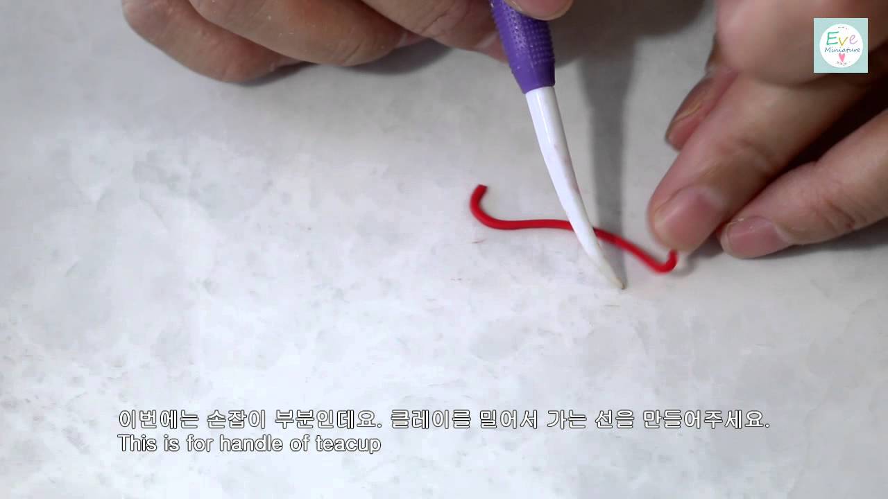 미니어쳐 커피잔 컵 만드는 방법 how to make tea cup with polymerclay miniature tutorial crafte