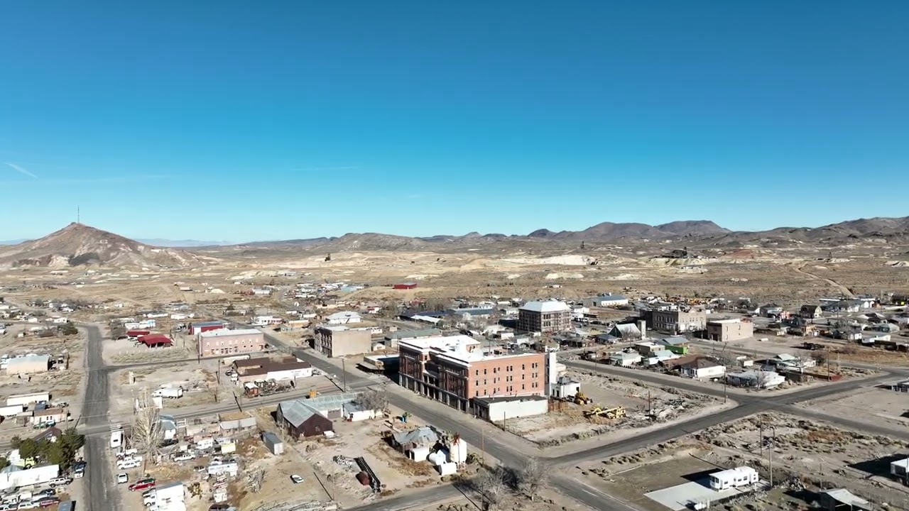Flying over Goldfield, Nevada (World's Greatest Mining Camp)