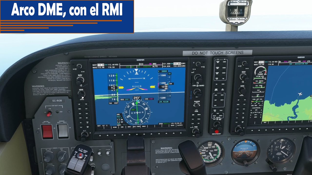 Tutorial | CURSO IFR | Arco DME, con la ayuda del RMI (Radio Magnetic Indicator)