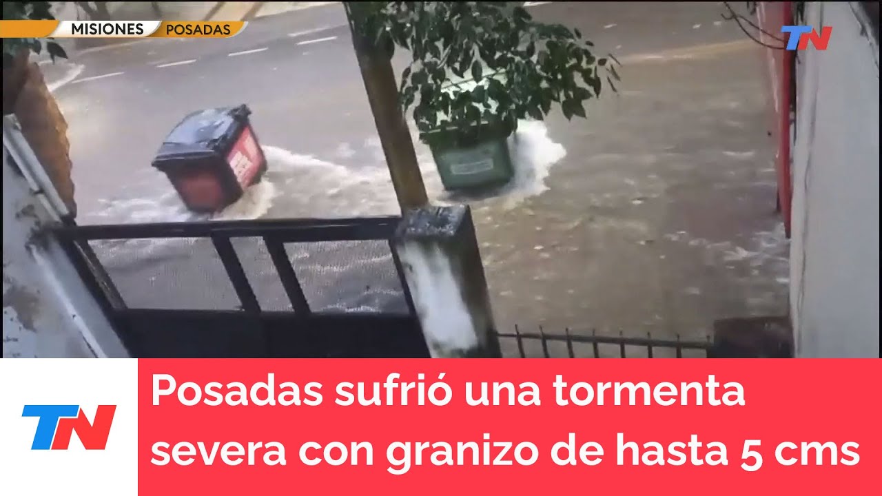 MISIONES I Posadas sufrió una tormenta severa con granizo de hasta 5 centímetros