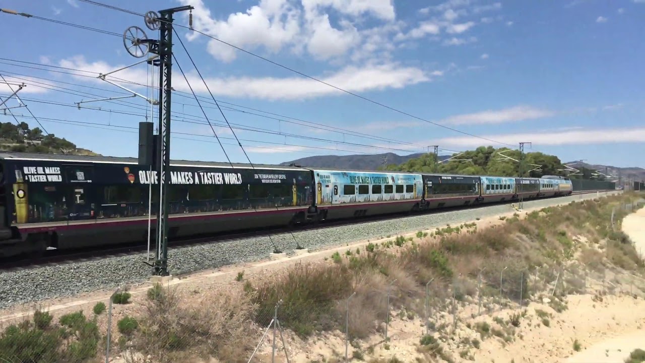 Trenes AVE S-100: Aceite de Oliva + Miguel de Cervantes (25 ANIVERSARIO AVE).#EldaRail