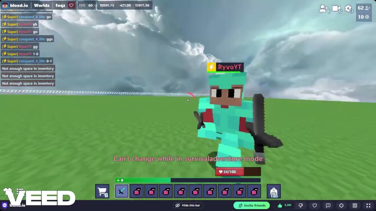 getting cooked by the best bloxd io pvp @ryvo-legend