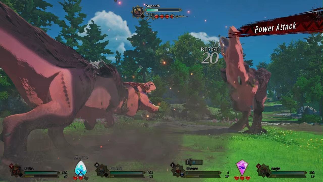 Monster Hunter Stories 3 Demo Anjanath Fight