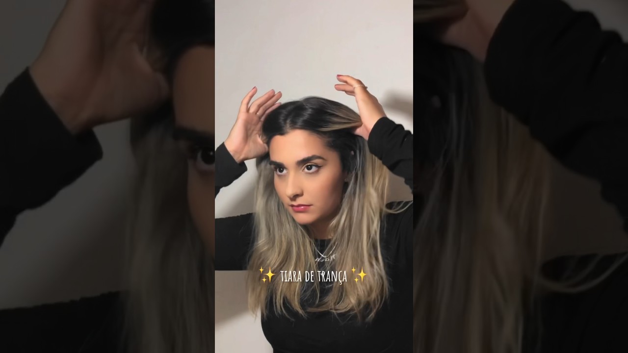 tiara de tran&ccedil;a perfeita ✨ #hairstyle #penteadosrapidos #hairtutorial