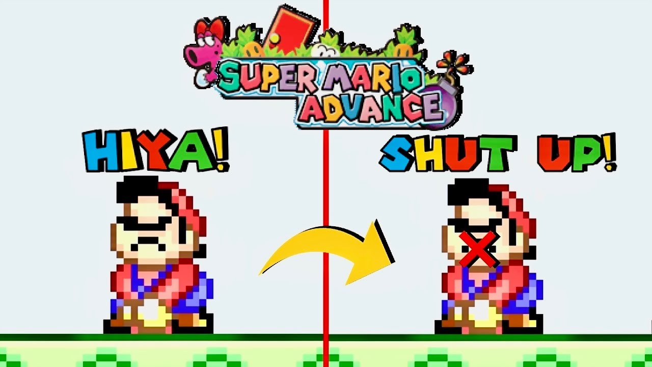 Super Mario Advance: SMB2||Original Vs. Voice Removal MOD||Game Boy Advance