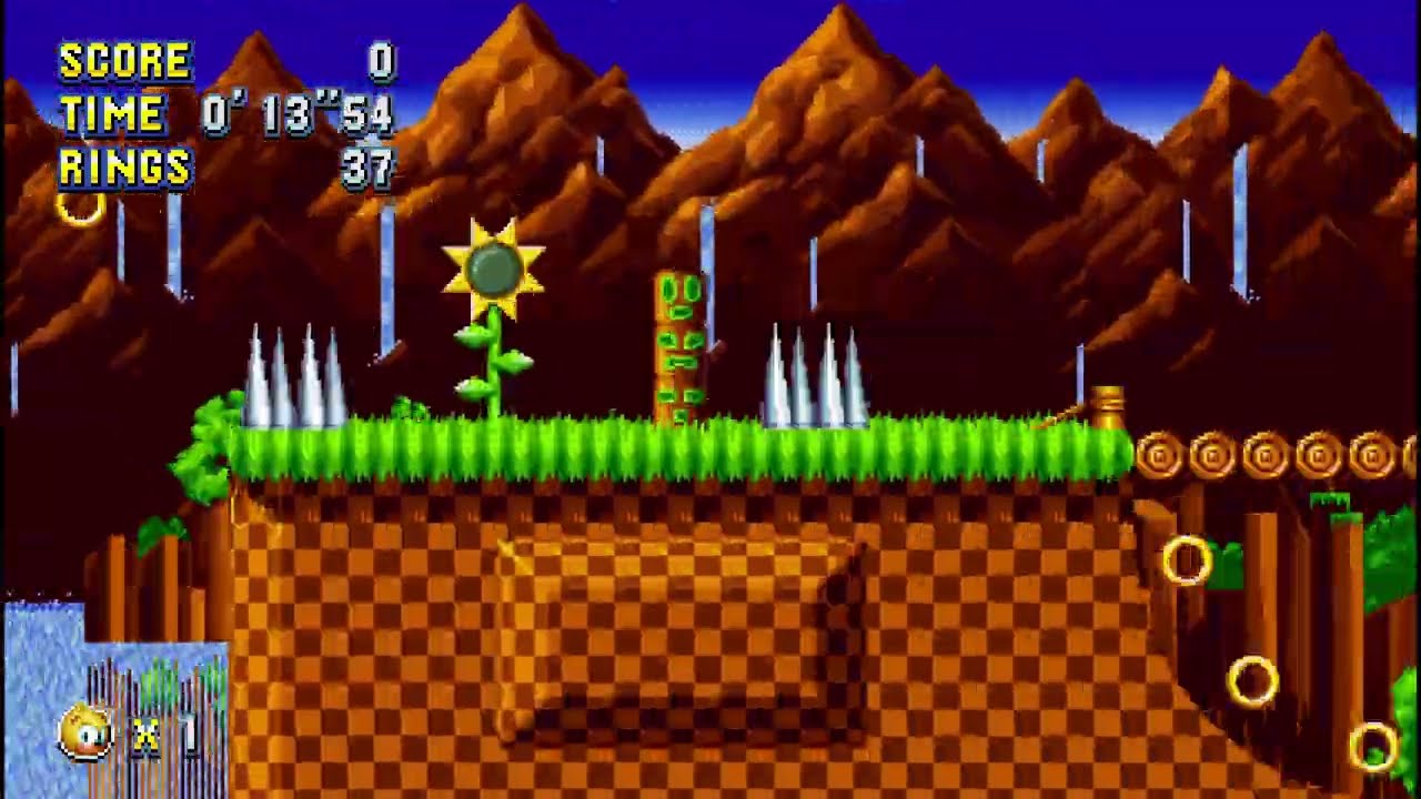 (OBSOLETE) [TAS] Sonic Mania | Green Hill Act 2 in 0:21.42 (Ray)