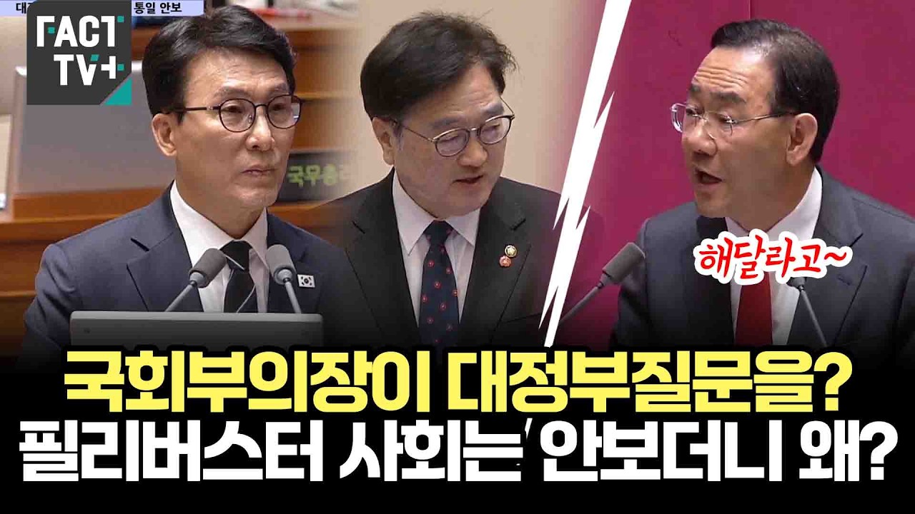 국회부의장이 대정부질문을?...주호영, 필리버스터 사회는 안보더니 왜?