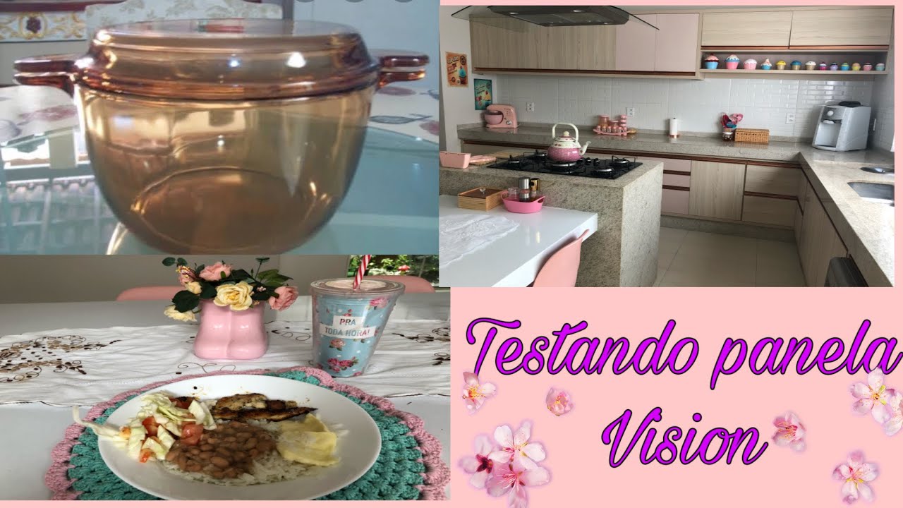 Comprei uma panela Vision / Fazendo almoço