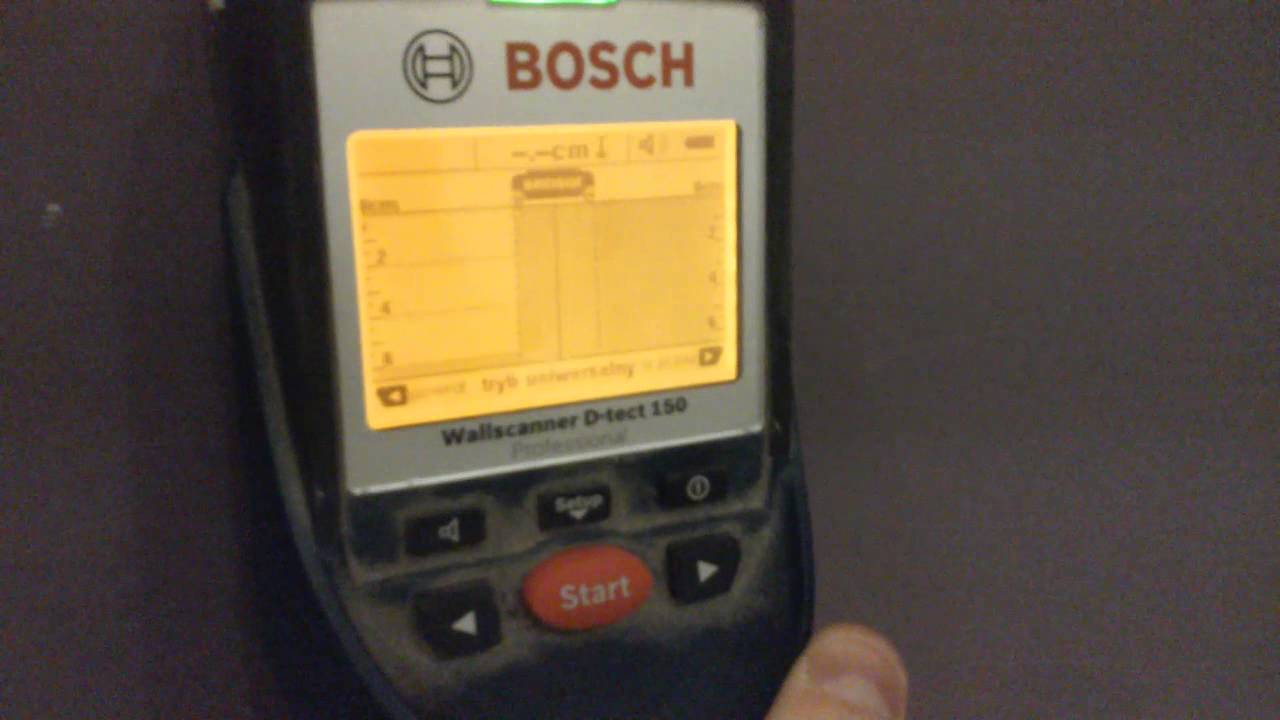 Bosch  Wallscanner detektor D-Tect 150 Professional TEST Lokalizacja przewod&oacute;w i pręt&oacute;w w ścianie