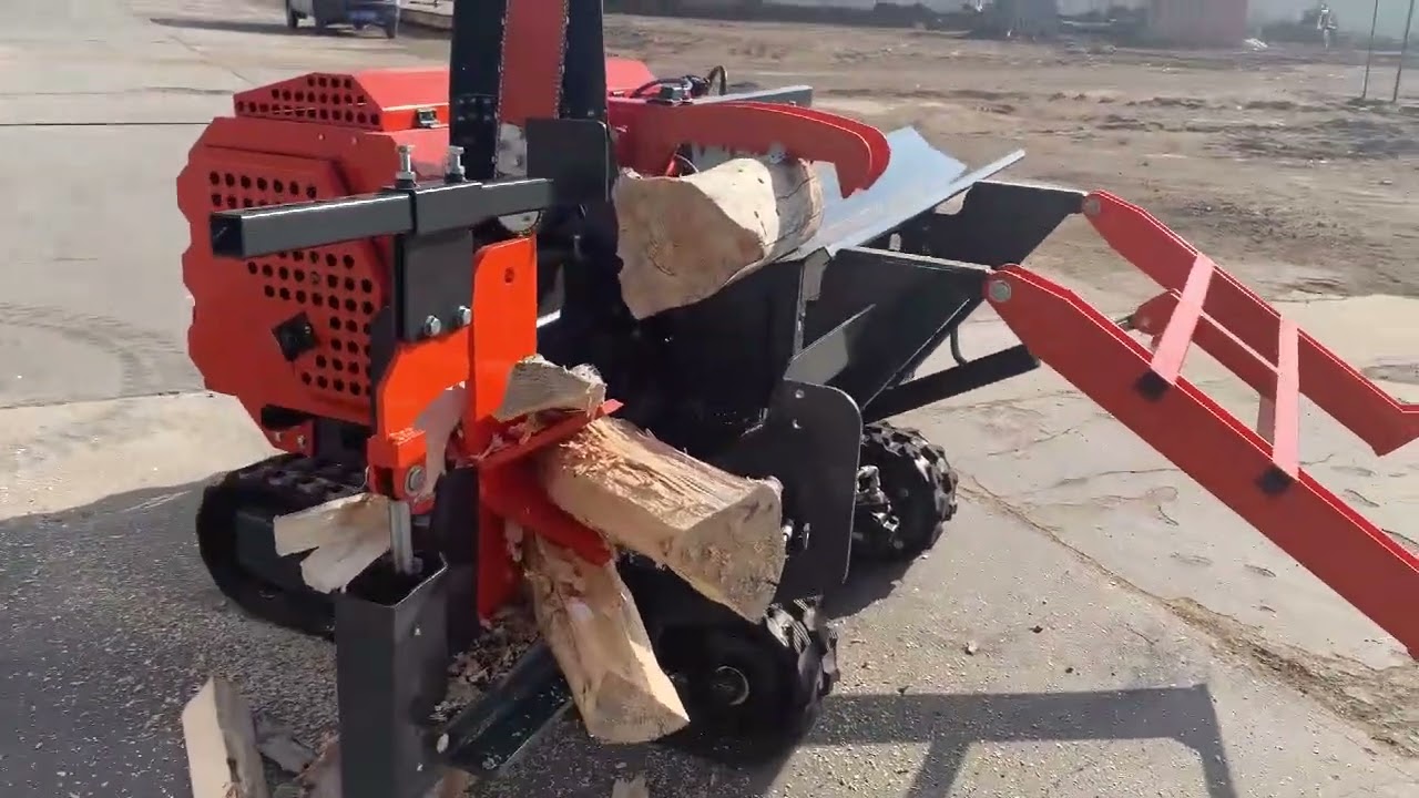 ROBOSPLITTER40 Self Propelled Automatic Wood Processor Log Splitter with remote conrol
