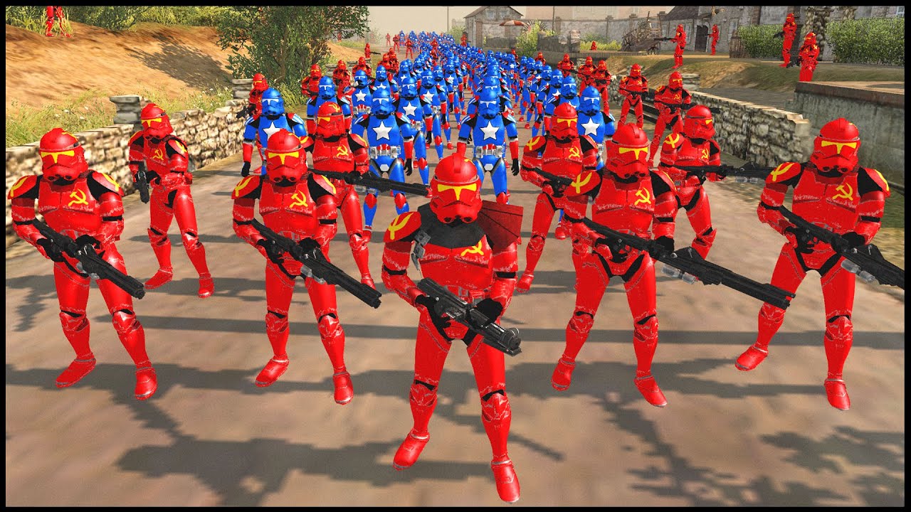 Communist Clone Trooper DEATH MARCH!? - Men of War: Star Wars Mod Battle Simulator