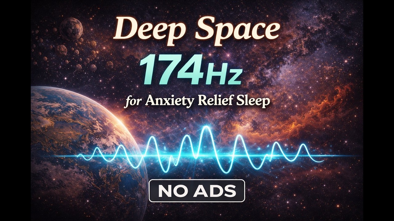 Deep Space 174Hz for Anxiety Relief Sleep  (No Ads, 8 Hours)
