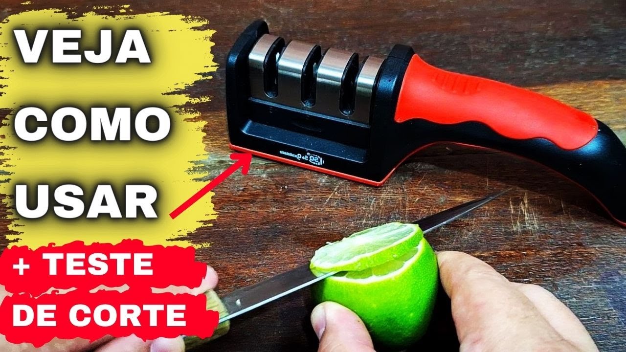 🔪Afiador de FACAS 3 Est&aacute;gios [ Aprenda Usar Passo a Passo]