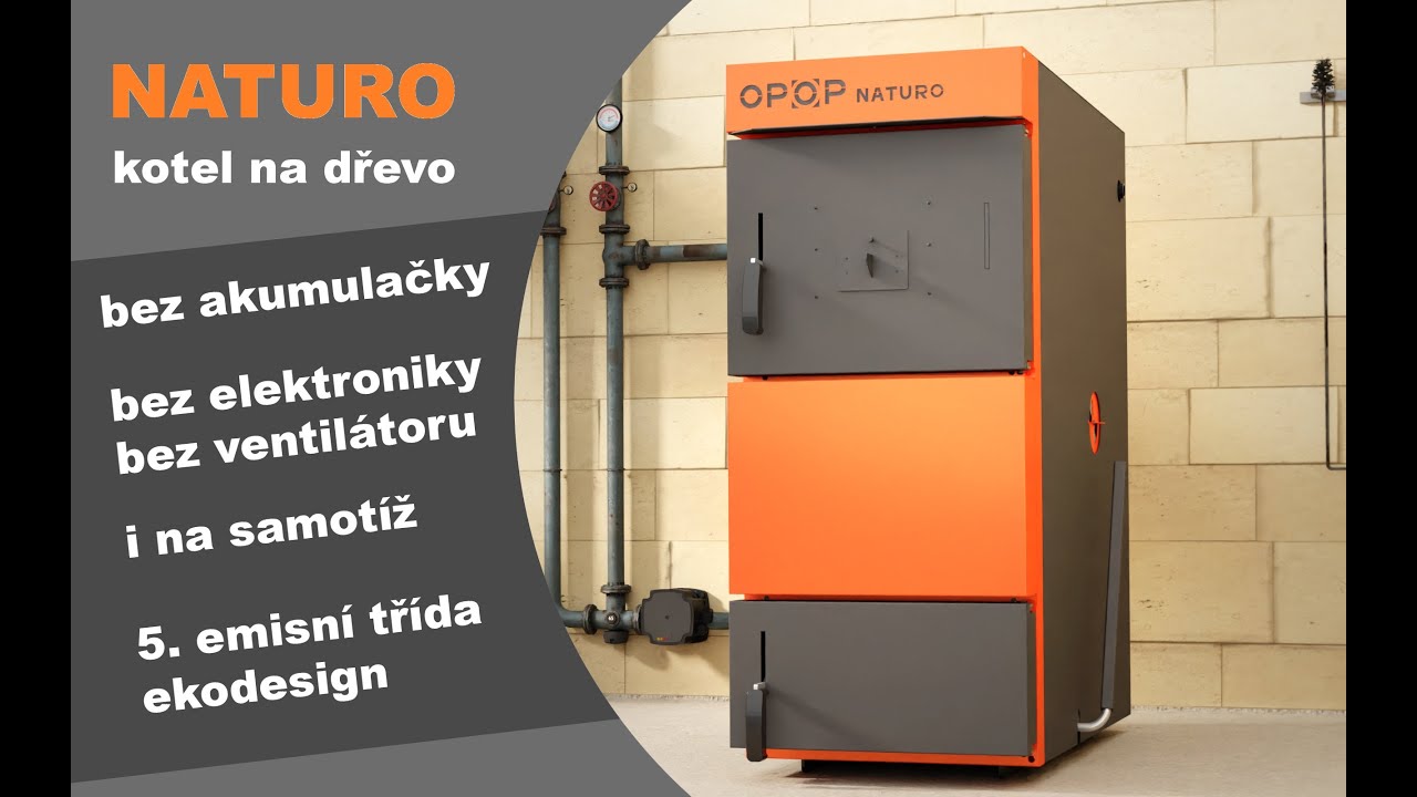 Naturo 12 - popis topení v kotli na dřevo bez elektroniky a bez akumulačky