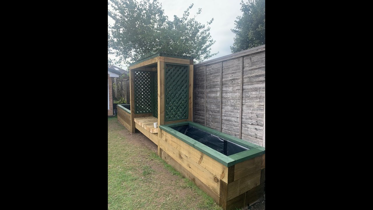 Garden planters and bench combo. Part 2: #garden #gardenplanters #gardenbench