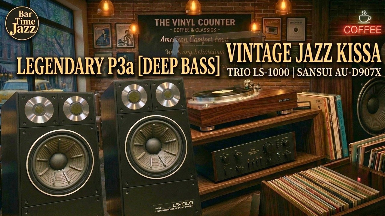 【Vintage Jazz Bar】Deep Bass & Whisky. Showa Era BGM: TRIO, SANSUI & EXCLUSIVE P3.