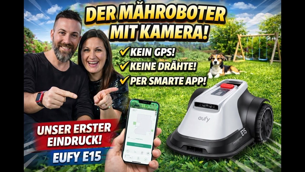 EUFY E15 Mähroboter im Familien Test – KEIN RTK oder Kabel  Kameragesteuert & Alltagstauglich?