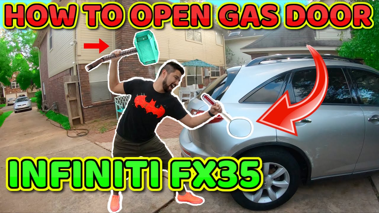 How to open Infiniti FX35 fuel door ( gas door )