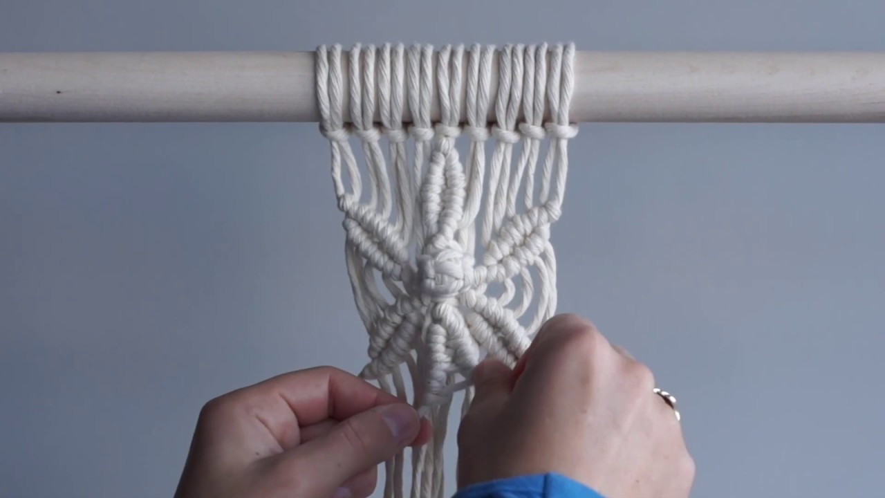 Macrame For Beginners  28 Days of Knots! Day 20: Six Petal Flower Pattern