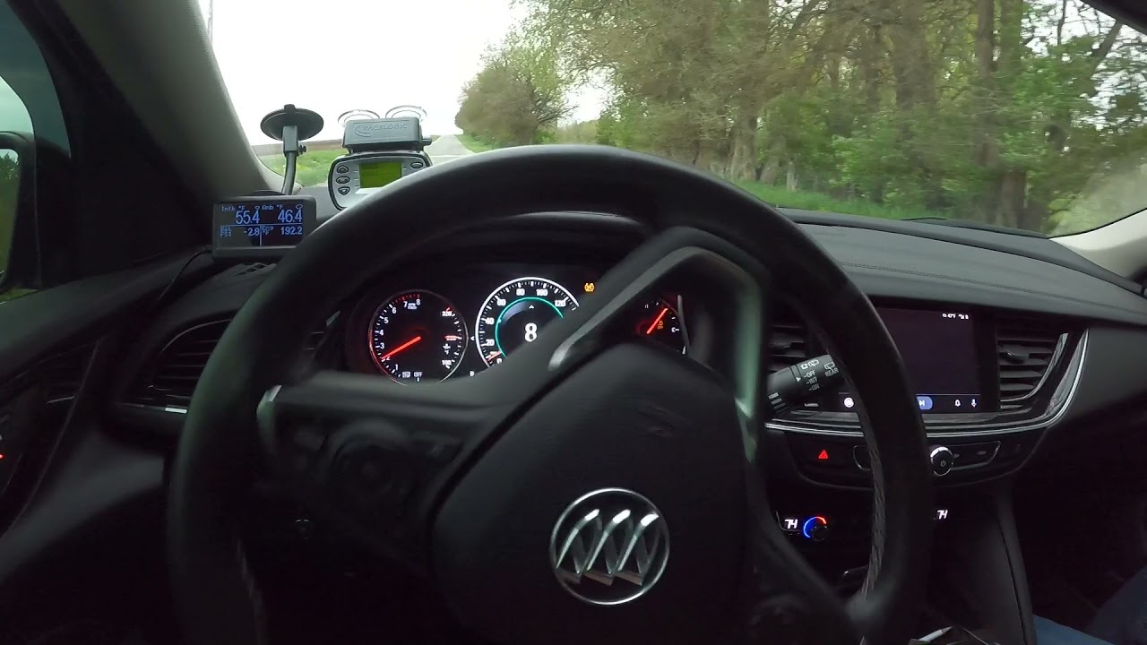 2018 Buick Regal tourx, trifecta tune vs stock (1/4 mile and 0-60)