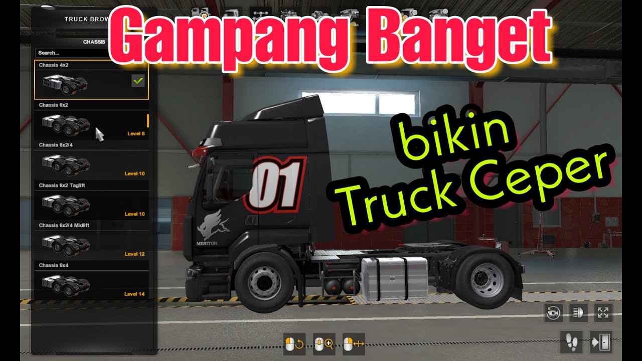 Mod ets2 - Cara membuat chasis ceper