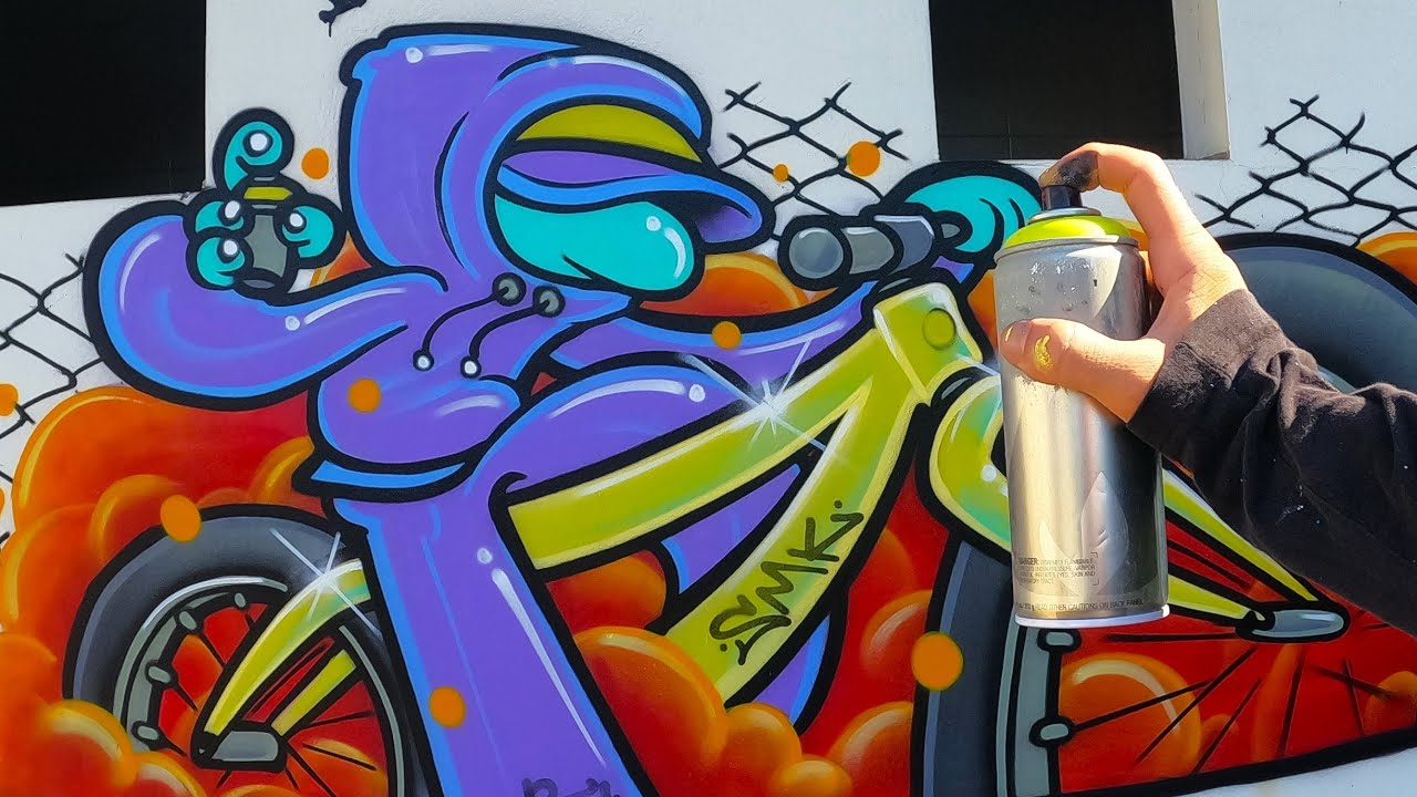 Graffiti - Pintando personagem no estilo