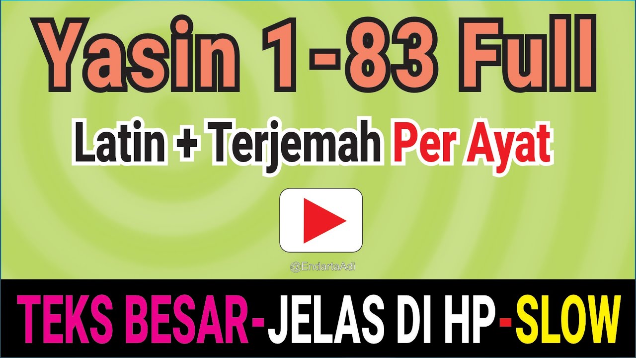 Surat Yasin 1-83 Full | Belajar Ngaji Quran Latin Terjemah Tajwid Surah Yaseen 1-83 Pelan