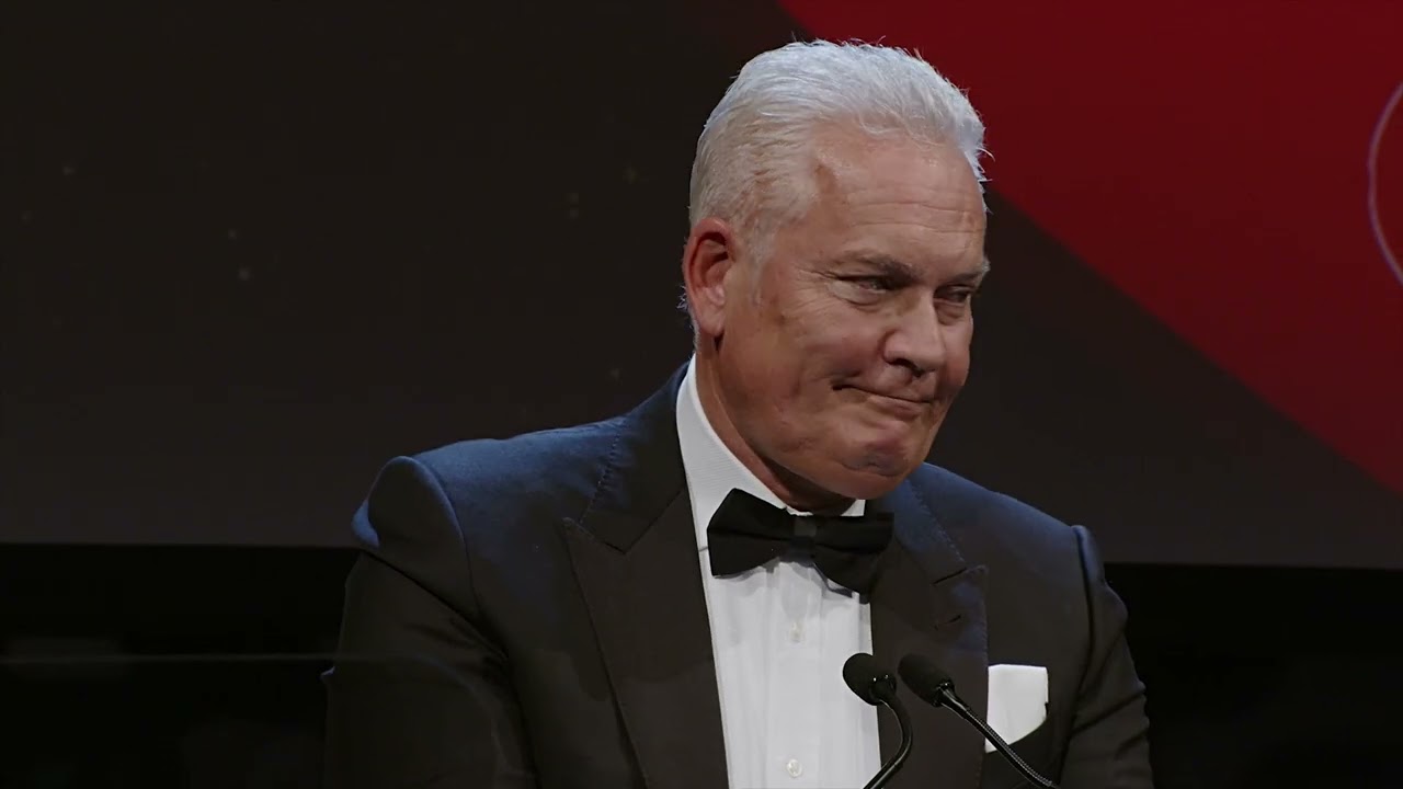 Business & Finance Awards 2024 : Tony O'Reilly Jnr accepts TK Whitaker Award on behalf of his father