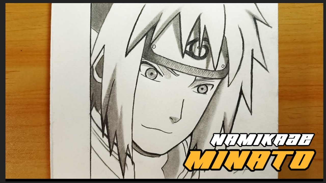 How to draw Minato Namikaze easily and simply for beginners -  Step by Step
