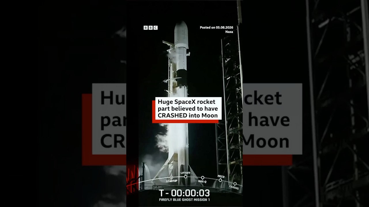Huge SpaceX rocket part believed to have CRASHED into Moon. #Moon #BBCNews
