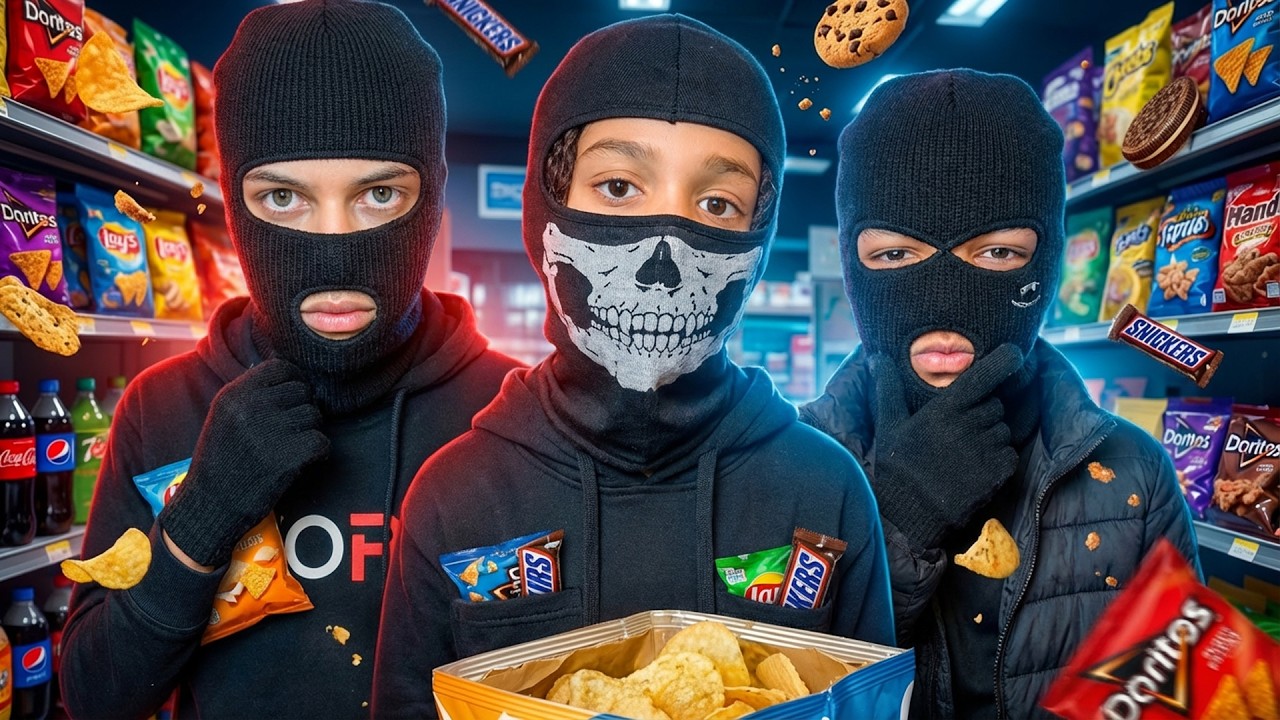 SNACK THIEF PRANK: SECURITY CAUGHT US?! (EPIC ENDING)