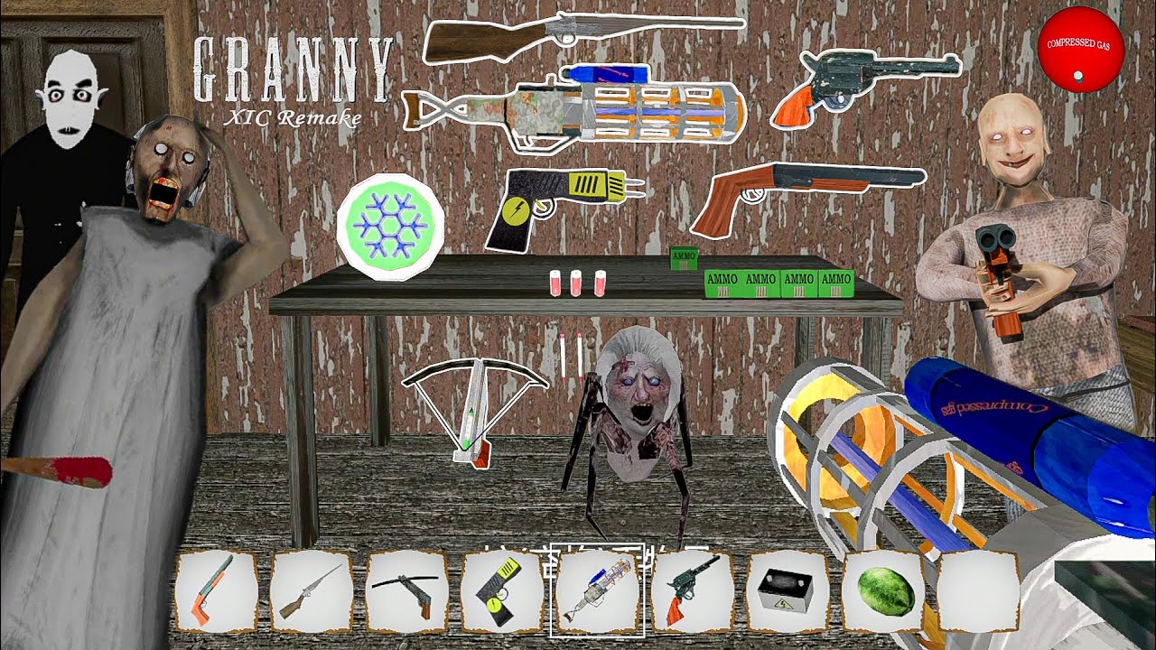 Granny New Update - Unlimited Weapons And 9 Items Slots || Part - 3.
