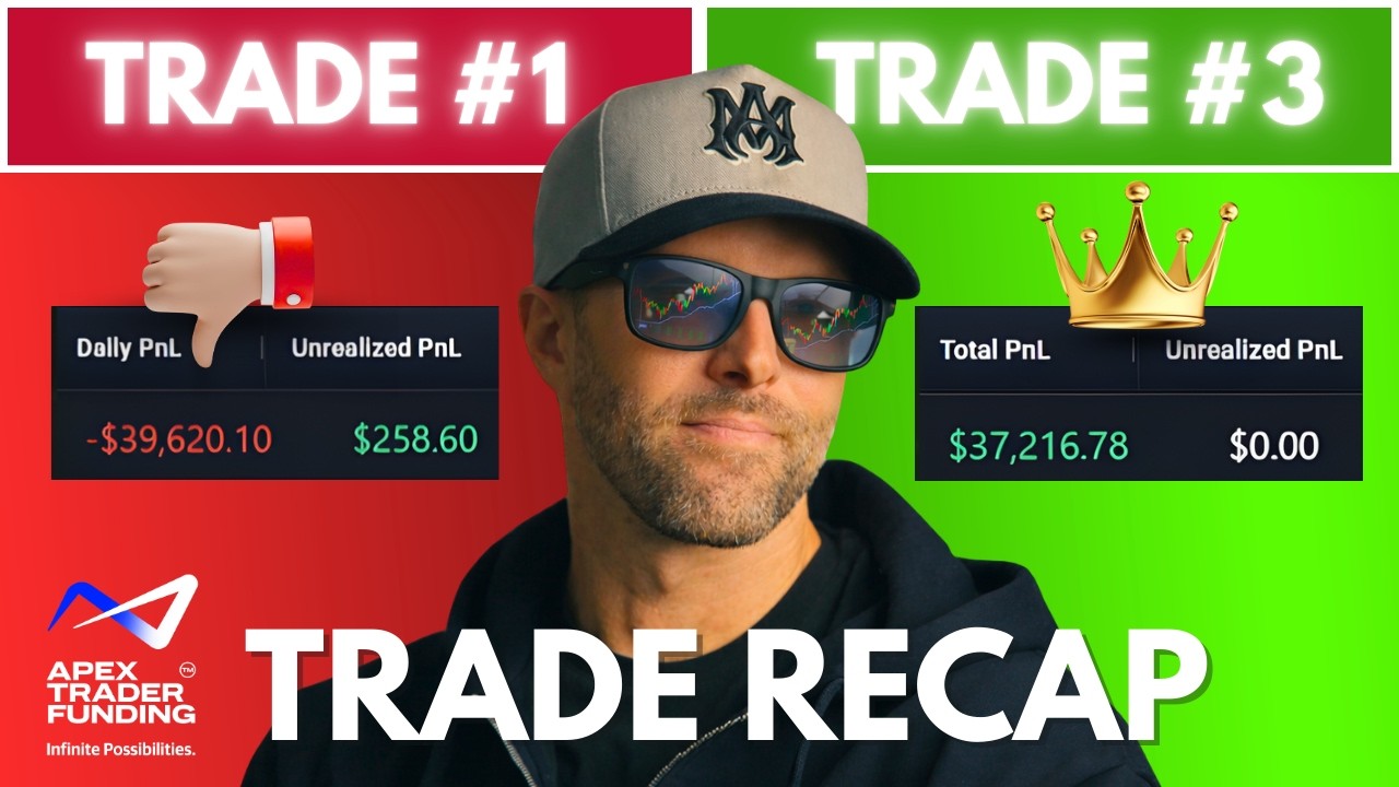 От просадки до прибыли в 37 000 долларов на счетах, финансируемых APEX (повтор сделки)
