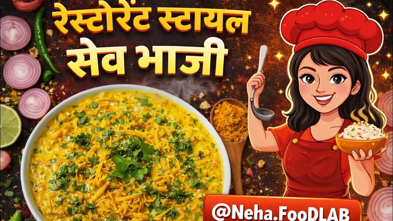  सेव भाजी रेस्टोरेंट स्टाइल रेसिपी | restaurant style sev bhaji  recipe at home | दूध बाली सेव भाजी 