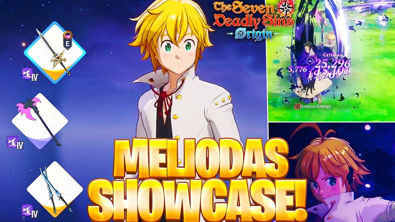 Лучший по урону Мелиодас: демонстрация всего оружия в игре Seven Deadly Sins Origin