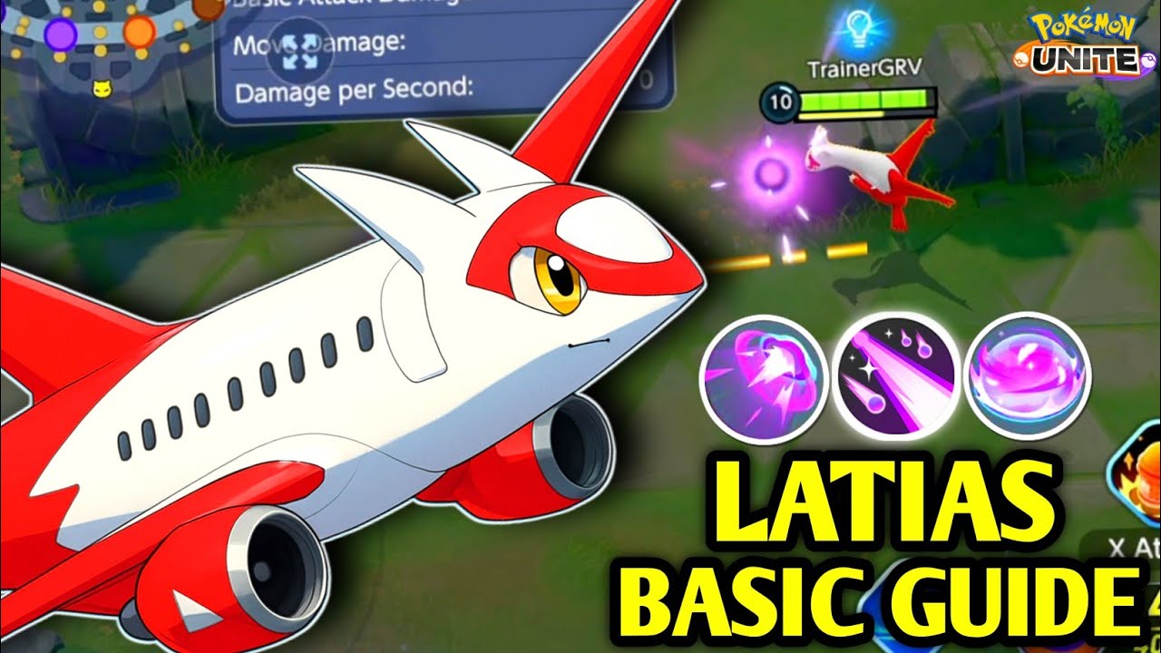 New Supporter Latias 😮 All Moveset Basic Guide | Pokemon Unite