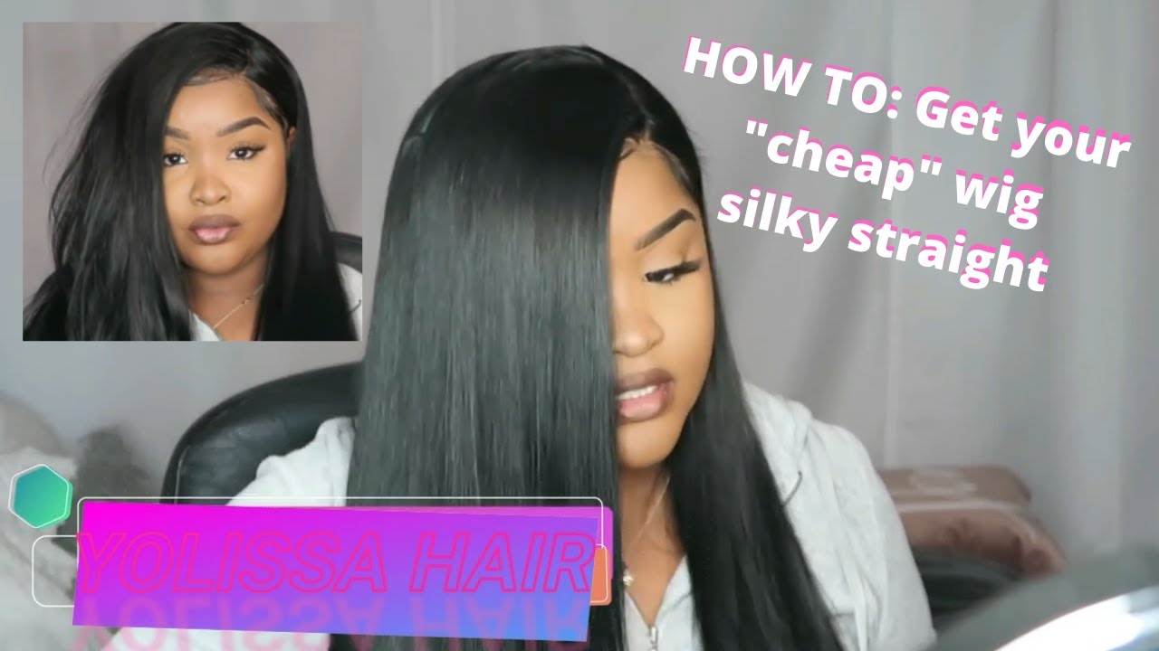 HOW TO: Turn $90 affordable hair into SLEEK & SHINY STRAIGHT HAIR ft Yolissa Hair