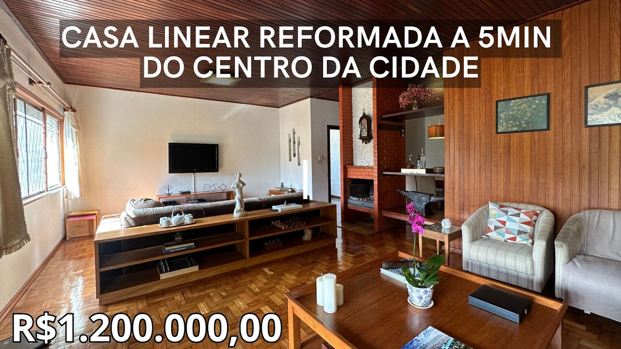 CA1120 | Casa Linear c/ 3 Quartos + Casa anexo com 2 quartos | Área Gourmet, Adega & Pomar