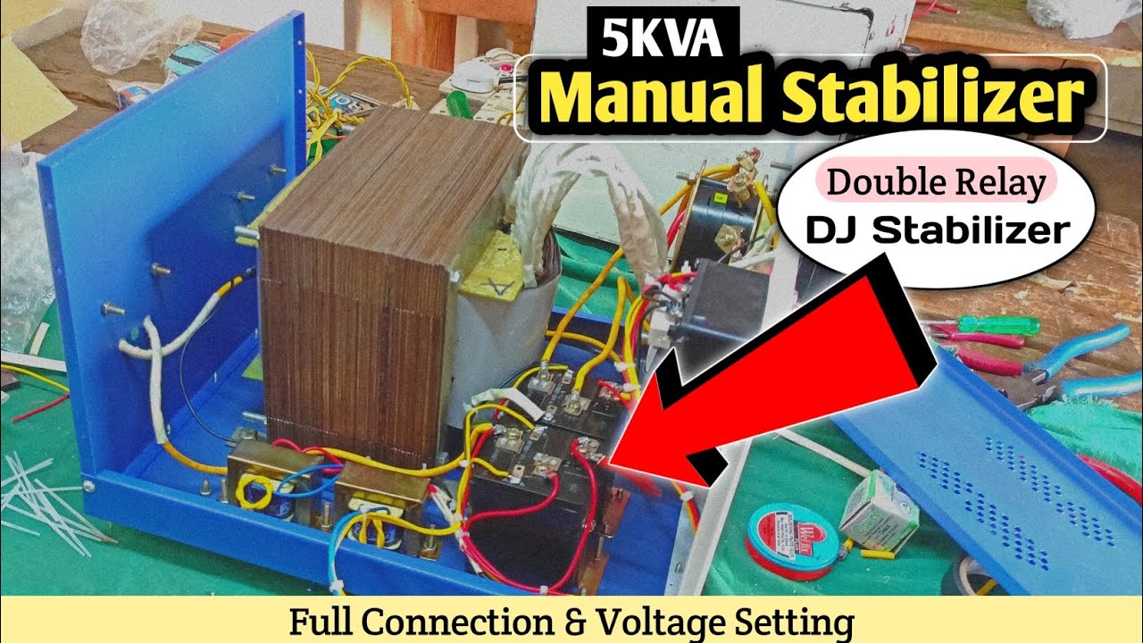 5KVA Manual Stabilizer Connection And Voltage setting | Manual Stabilizer Assembling For DJ