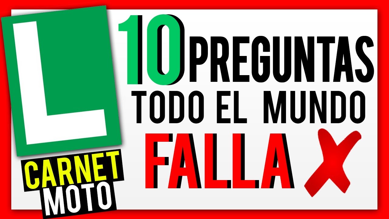 10 PREGUNTAS del CARNET de MOTO que todo el mundo falla (Carnet A1/A2)