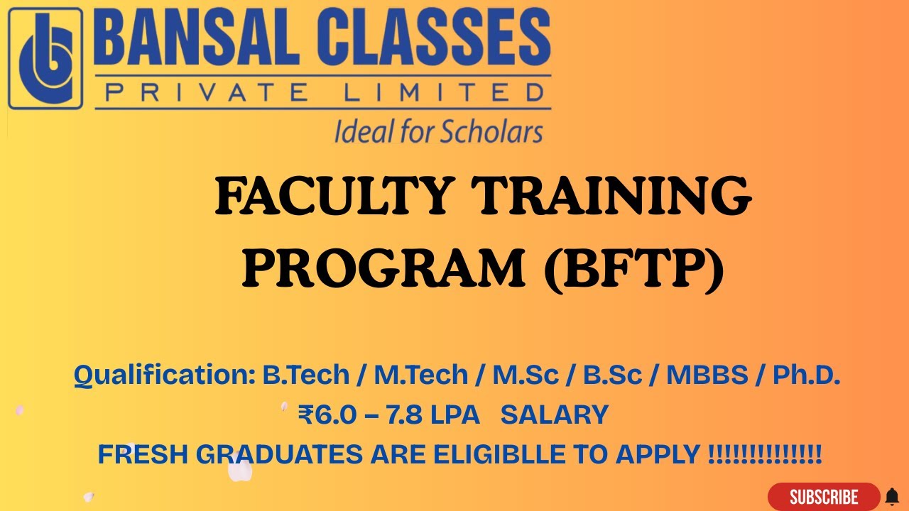 Bansal Classes  Hirings 2026 | Mega Walk-In Drive | 80+ Centres Pan India | Apply Now #job #edtech