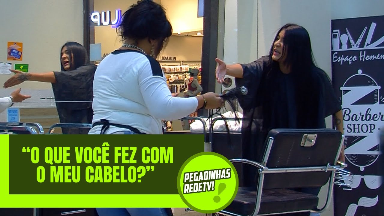 ELA SÓ QUERIA UM CORTE... MAS SAIU CARECA! | Pegadinhas RedeTV!