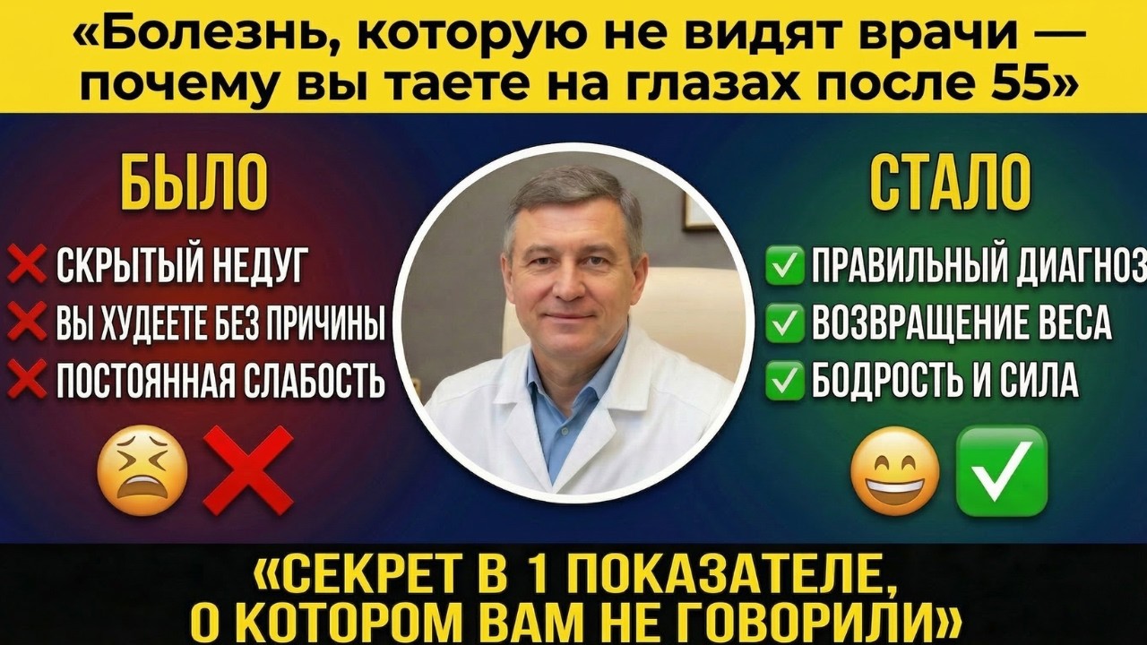 Болезнь, которую не видят врачи — почему вы таете на глазах после 55