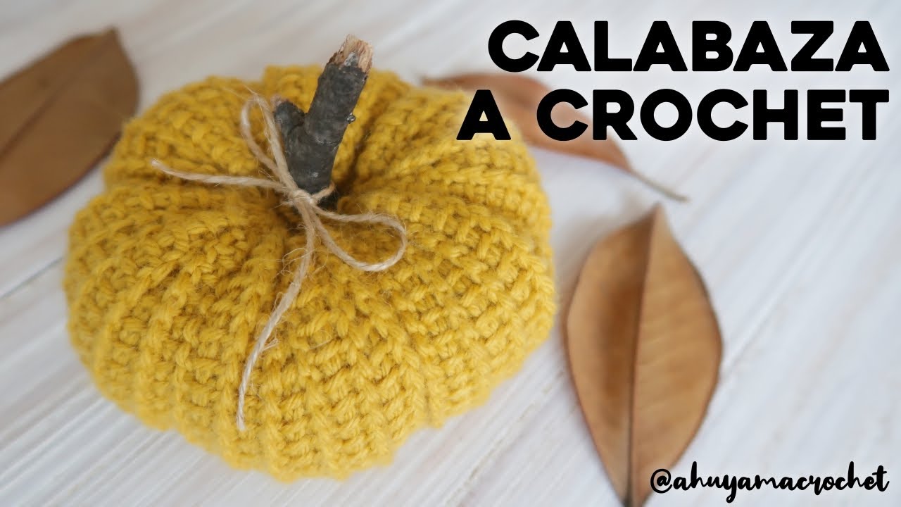 CALABAZA a crochet en PUNTO TUNECINO | Ahuyama Crochet | Tutorial paso a paso