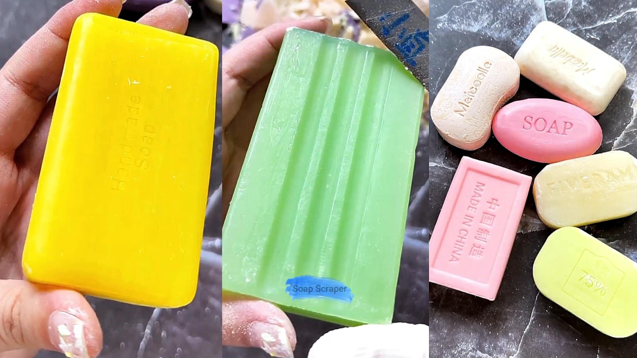 Super Satisfying Soap Cutting & Scraping ASMR 🧼🔪 Relaxing Colorful Soap Sounds