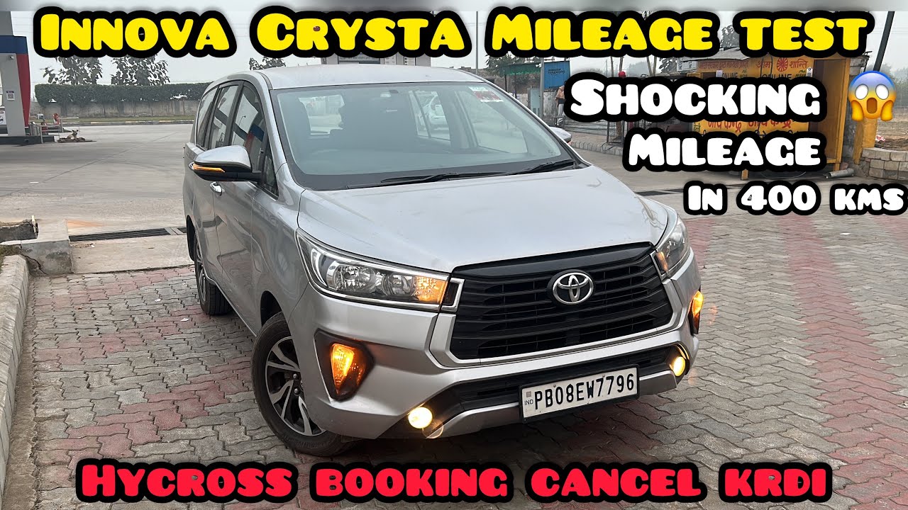 Innova Crysta Mileage Test और Hycross Cancel करवा दी 😳 Raste Me Hogya takda Accident🥵 #youtube