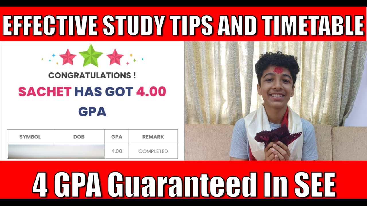 How to get 4 GPA in SEE 2082 | Study Tips