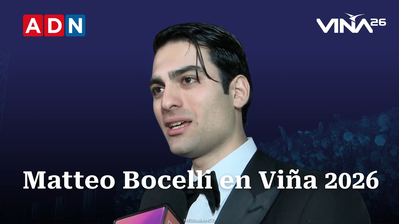 Matteo Bocelli tras paso por la alfombra roja de Viña 2026