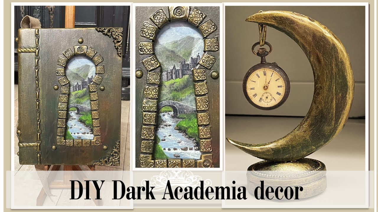 Деревянный декор в стиле «Темная академия» ✦ Мистическая книга с отверстием для ключа и держатель...